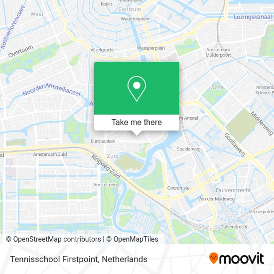 Tennisschool Firstpoint map