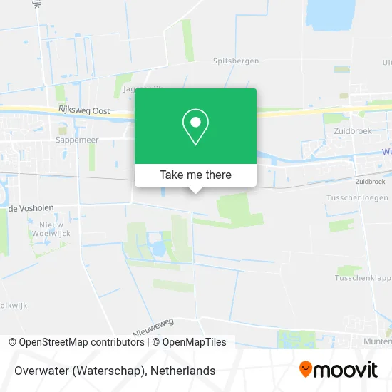 Overwater (Waterschap) map
