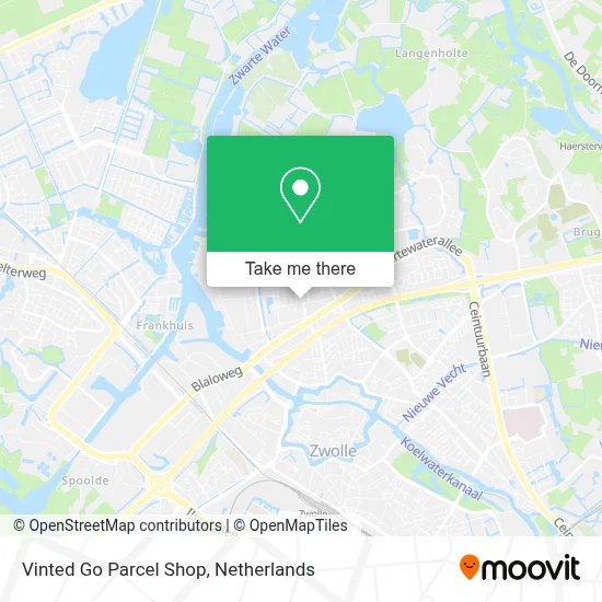 Vinted Go Parcel Shop map