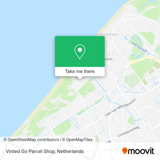 Vinted Go Parcel Shop map