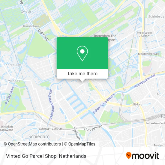 Vinted Go Parcel Shop map