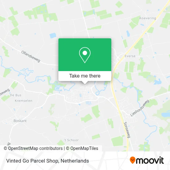 Vinted Go Parcel Shop map