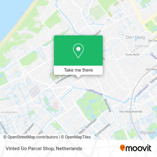 Vinted Go Parcel Shop Karte