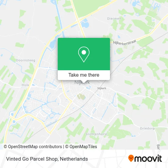 Vinted Go Parcel Shop map