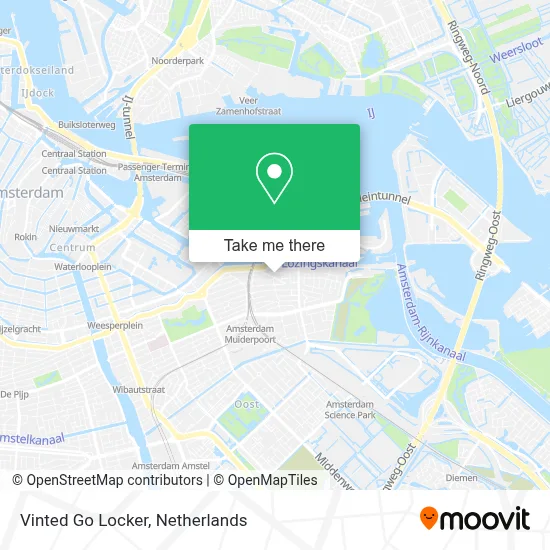 Vinted Go Locker map
