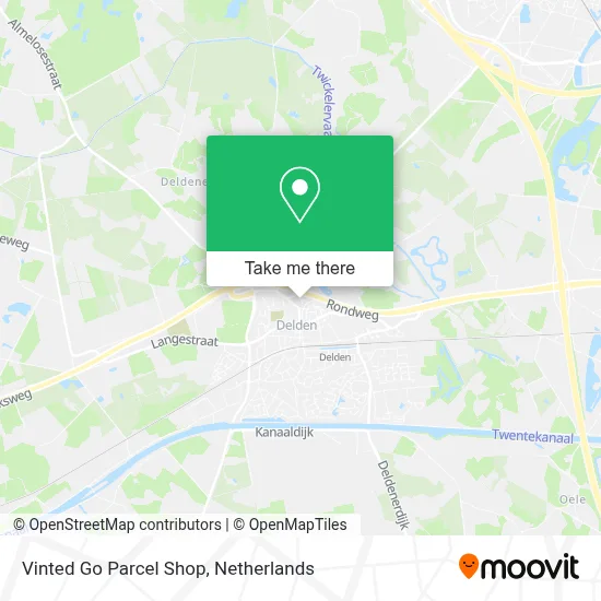 Vinted Go Parcel Shop map
