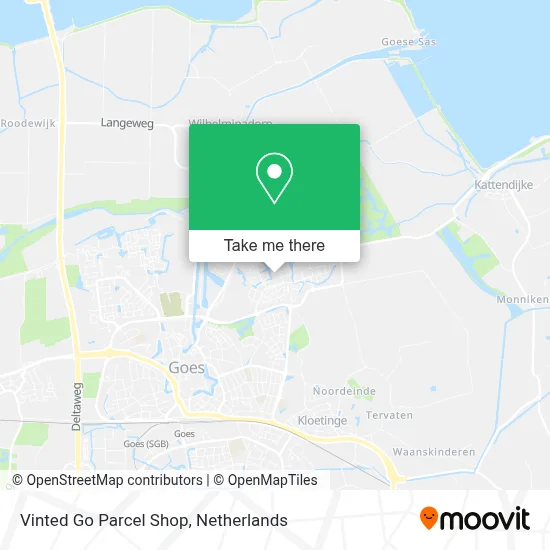 Vinted Go Parcel Shop map