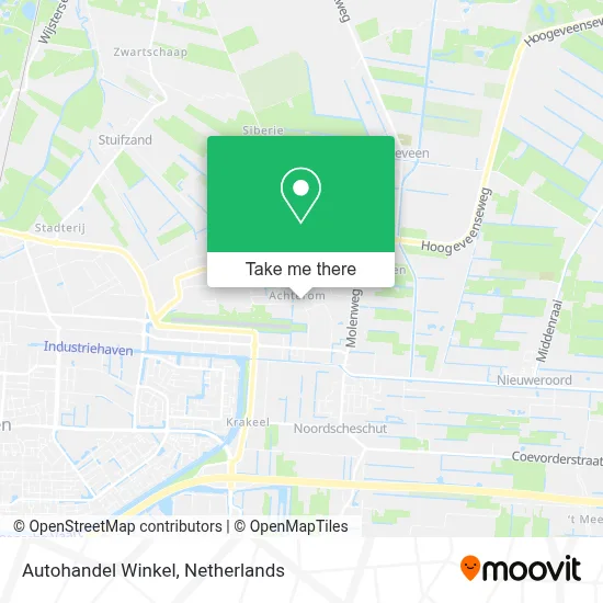 Autohandel Winkel Karte