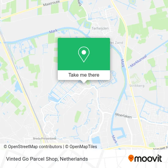 Vinted Go Parcel Shop map