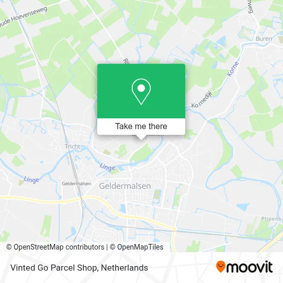 Vinted Go Parcel Shop map