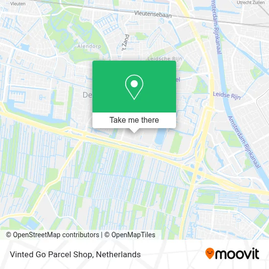 Vinted Go Parcel Shop map