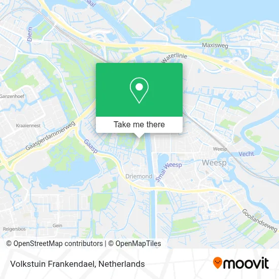 Volkstuin Frankendael map