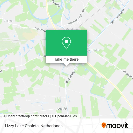 Lizzy Lake Chalets map