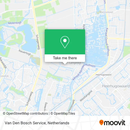 Van Den Bosch Service map