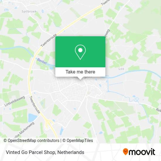 Vinted Go Parcel Shop map