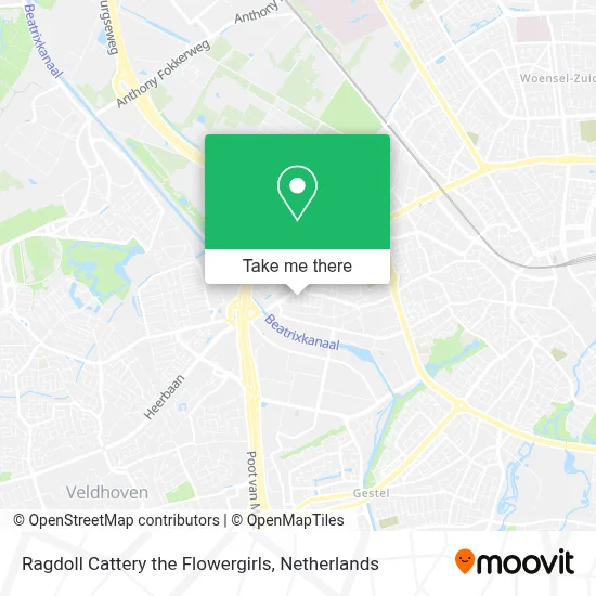 Ragdoll Cattery the Flowergirls map