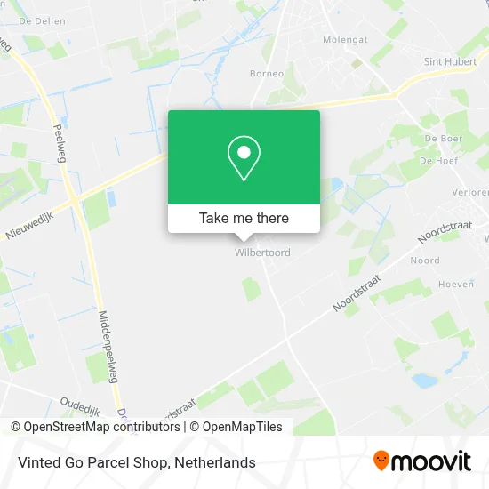 Vinted Go Parcel Shop map