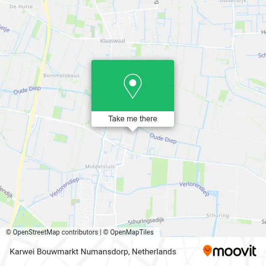 Karwei Bouwmarkt Numansdorp map
