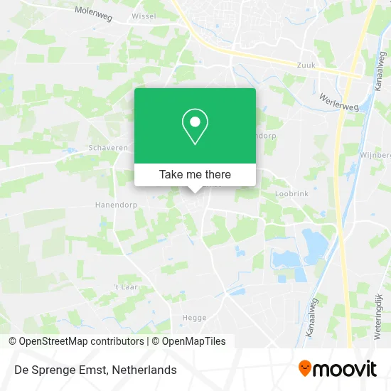 De Sprenge Emst map