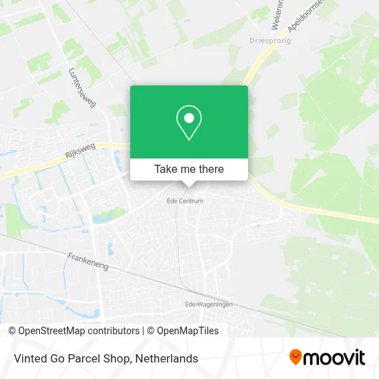 Vinted Go Parcel Shop map
