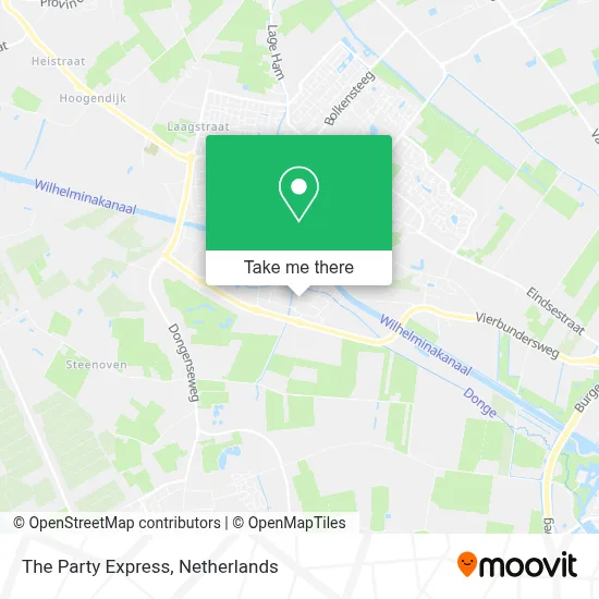 The Party Express map