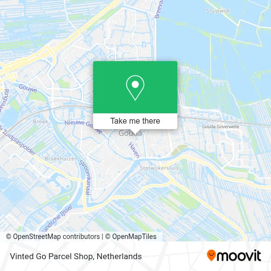 Vinted Go Parcel Shop map