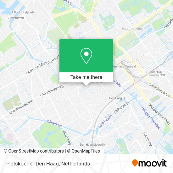 Fietskoerier Den Haag map
