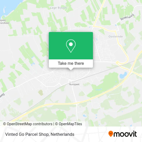 Vinted Go Parcel Shop map