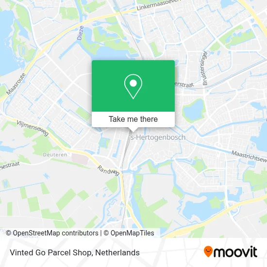 Vinted Go Parcel Shop map