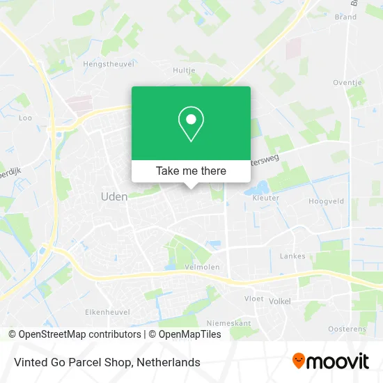 Vinted Go Parcel Shop map