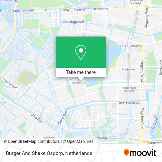 Burger And Shake Osdorp map