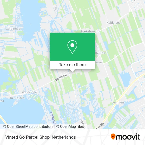 Vinted Go Parcel Shop map