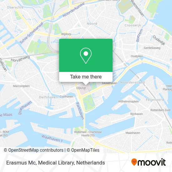 Erasmus Mc, Medical Library map