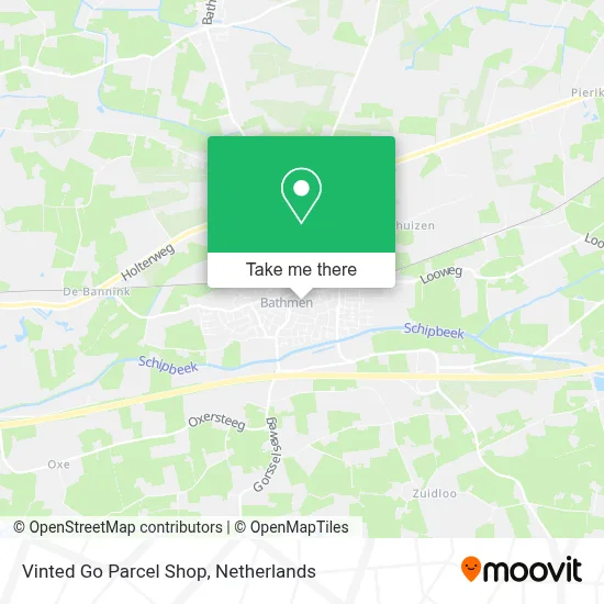 Vinted Go Parcel Shop map