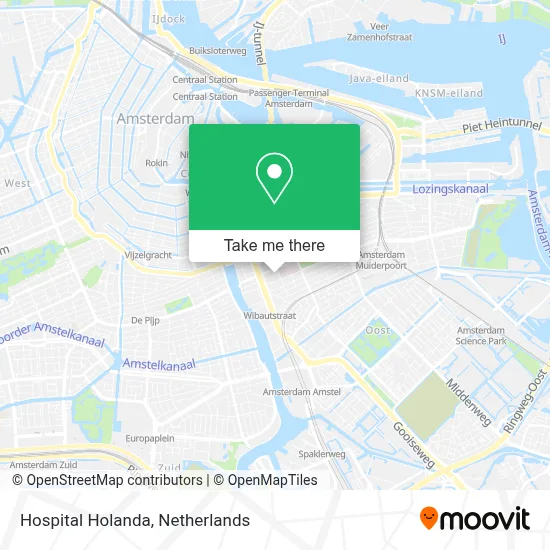 Hospital Holanda map