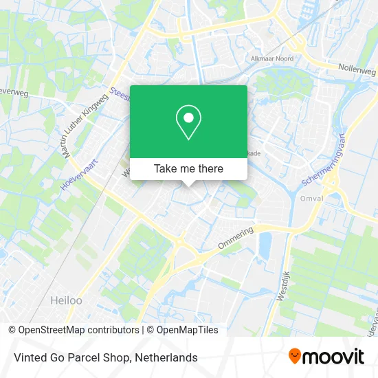 Vinted Go Parcel Shop map
