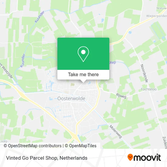 Vinted Go Parcel Shop map