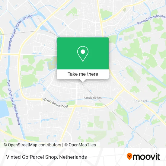 Vinted Go Parcel Shop map