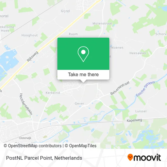 Postnl Pakketpunt map