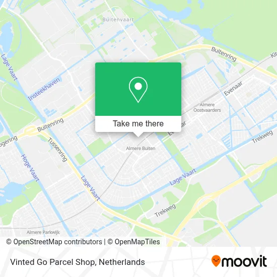 Vinted Go Parcel Shop map