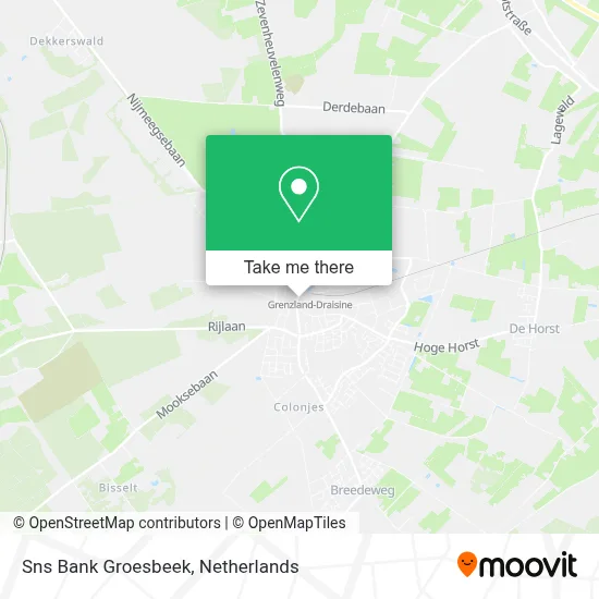 Sns Bank Groesbeek map
