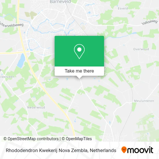 Rhododendron Kwekerij Nova Zembla map