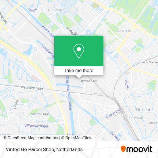Vinted Go Parcel Shop map