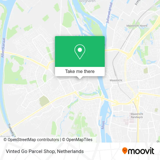 Vinted Go Parcel Shop map