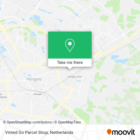Vinted Go Parcel Shop map