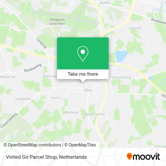 Vinted Go Parcel Shop map
