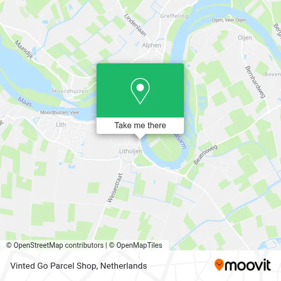 Vinted Go Parcel Shop map
