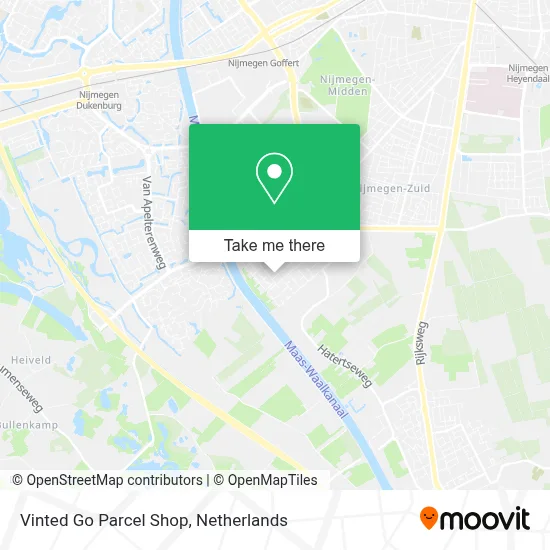 Vinted Go Parcel Shop map