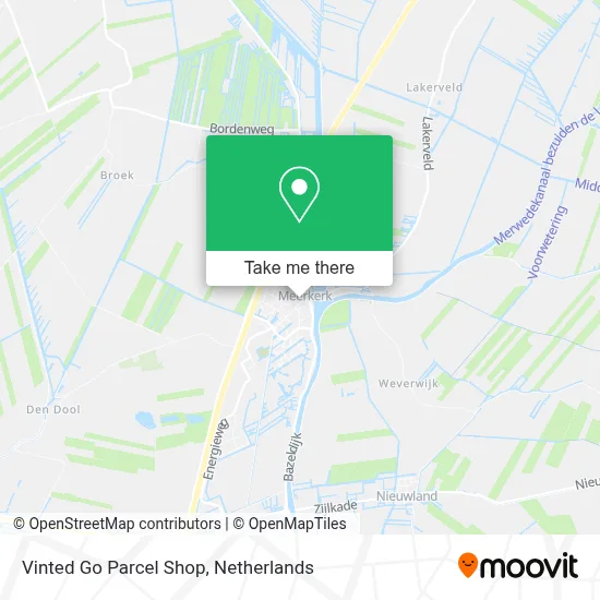 Vinted Go Parcel Shop map