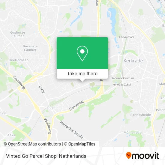 Vinted Go Parcel Shop Karte